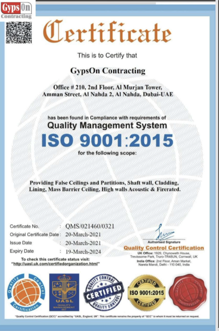 ISO Certificate